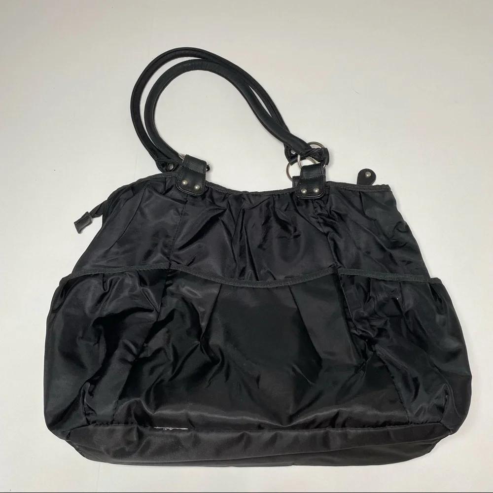 Carter's Fashion Front Double Zip Diaper Bag Black